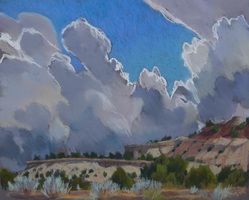 clouds, pastel landscape, plein air, Scotty Mitchell